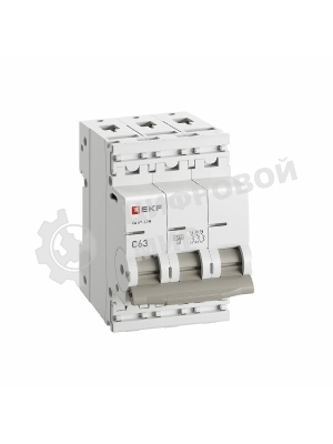 Выключатель автоматический модульный 3п 63А C 4.5кА ВА 47-63N PROxima EKF M634363C