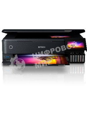 МФУ струйное Epson L8180 (C11CJ21403/C11CJ21402) A3 Duplex Net WiFi USB RJ-45 черный