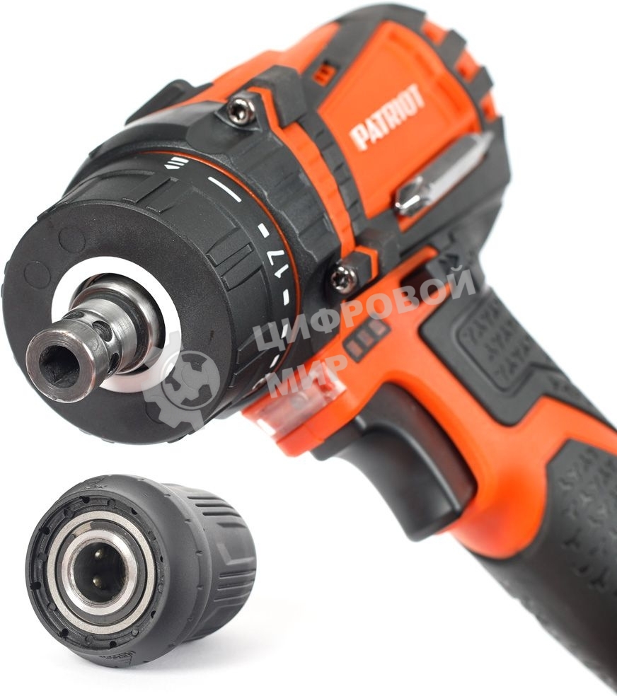 Дрель-шуруповерт аккумуляторная Patriot BR 203UES, Аккумуляторная, 20В, 2 АКБ, Кейс