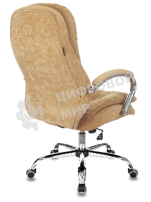 Кресло руководителя Бюрократ T-9950SL Fabric горчичный Velvet 73, крестовина металл хром