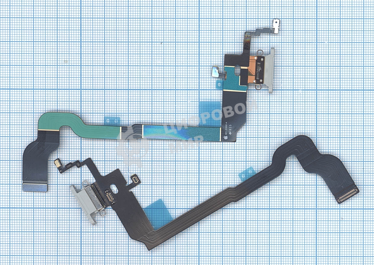 Шлейф разъема питания для iPhone X белый