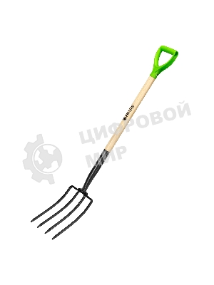 Вилы 4-рогие Palisad огородные, кованые, 195х295х1165 мм, деревянный лакированный черенок