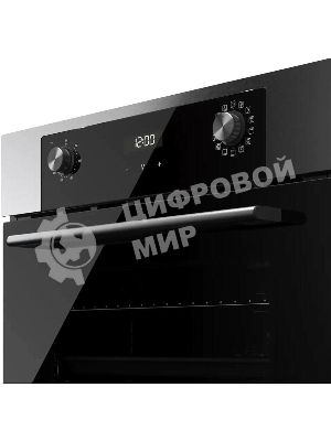 Встраиваемый духовой шкаф Kuppersberg HO 677 BX, High-Tech, объем 70 л, 13 режимов, электронное управление (утапливаемые переключатели, аналоговый дисплей), телескопические направляющие на одном уровне, максимальная температура 300 градусов, 2 стекла в дверце, черный/нержавеющая сталь