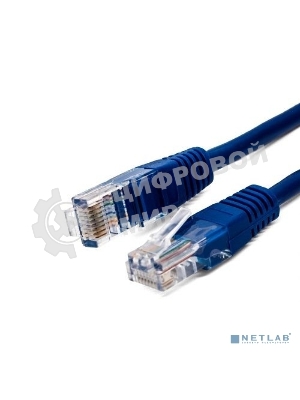 Кабель патч-корд, Filum FL-U6-2M-BL U/UTP 6 cat. 2м, 26AWG(7x0.16 мм), омедненный алюминий (CCA), PVC, синий