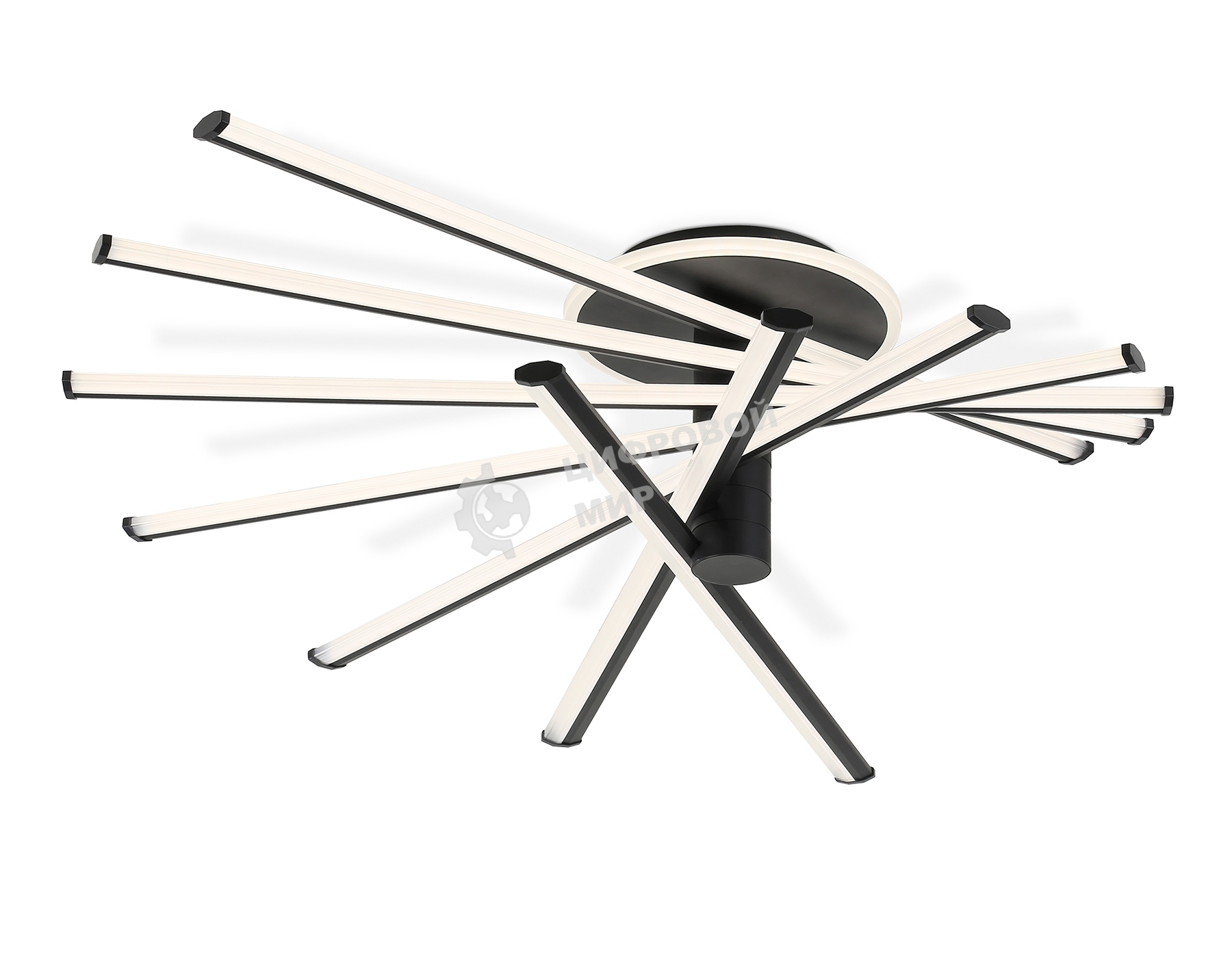 Потолочный светодиодный светильник Ambrella light FL6242 BK черный 135W 3000K-6400K 900*750*230 (ПДУ ИК)