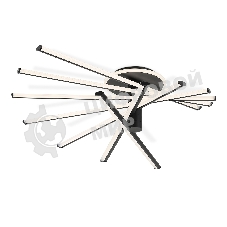 Потолочный светодиодный светильник Ambrella light FL6242 BK черный 135W 3000K-6400K 900*750*230 (ПДУ ИК)