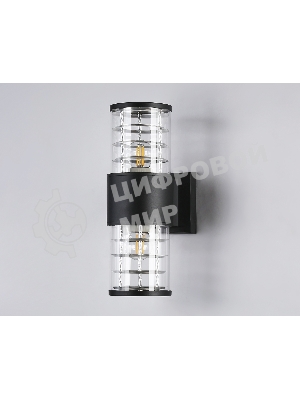 Светильник Ambrella light ST2525/2 BK/CL черный/прозрачный IP54 E27/2 max 40W 305*110*155