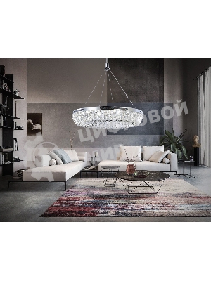 Светильник Ambrella light TR5022 CH/CL хром/прозрачный 3000K/4200K/6400K 47W D500*540 (Без ПДУ)