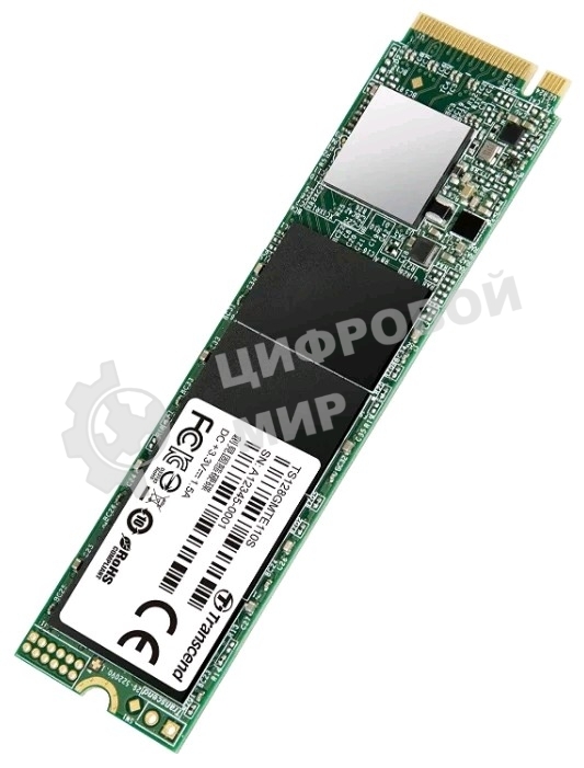 Накопитель SSD Transcend MTE110S, 128Gb, M.2 2280, PCIe 3.0 x4, NVMe, R/W 1600/400