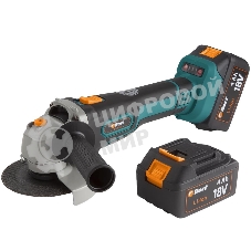 Угловая шлифовальная машина аккумуляторная Bort BWS-18Li-125 Диам. диска 125 мм; Аккумулятор 4 А.ч; Скорость холостого хода 4 000 - 9 000 об/мин;