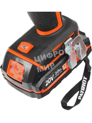 Дрель-шуруповерт Patriot BR 203UES, 20 В, 2 Ач, 30 Нм, щеточный