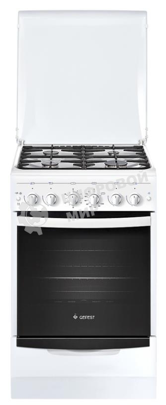 Плита комбинированная Gefest ПГЭ 5101-02 белый, конфорок 4 газовых, духовка 55 л, 50 см x 85 см x 58.5 см