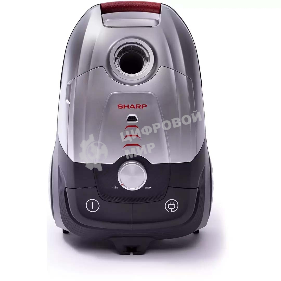 Пылесос Sharp ECJB19RS серебристый, 350/1900 Вт, уборка сухая, пылесборник мешок 2.3 л