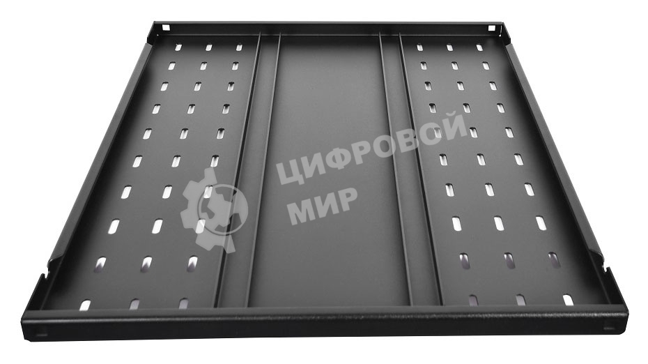 Полка аккумуляторная ЦМО СВ, усиленная, 1U, 25х496х580 мм (ВхШхГ), для шкафов и стоек, черный