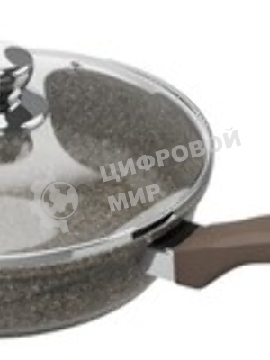 Сковорода Мечта С28902 Premium mokko 28см, несъемная ручка стеклянная крышка
