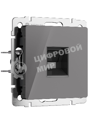 Розетка Ethernet RJ-45 (графит акрил)