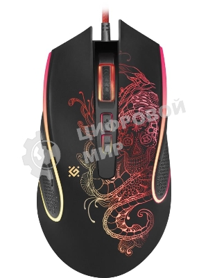 Мышь проводная Defender Venom GM-640L черный, 3200 dpi, USB, кнопки - 8