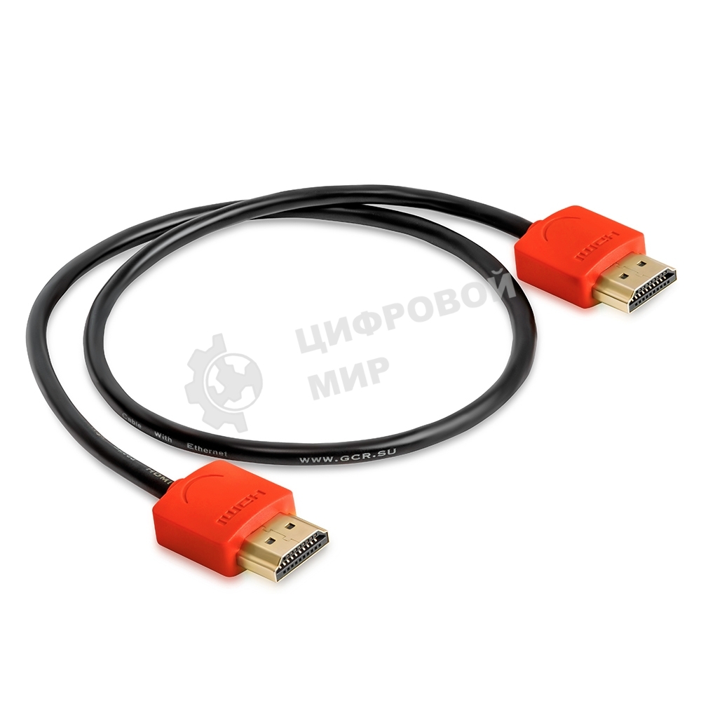 Кабель Greenconnect SLIM 3.0m HDMI 2.0, красные коннекторы Slim, OD3.8мм, HDR 4:2:2, Ultra HD, 4K 60 fps 60Hz, 3D, AUDIO, 18.0 Гбит/с, 32/32 AWG, GCR-51601 Кабель Greenconnect SLIM 3.0m HDMI 2.0, красные коннекторы Slim, OD3.8мм, HDR 4:2:2, Ultra HD, 4K 6