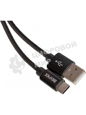 Кабель USB (m)-USB Type-C (m) 1м черный