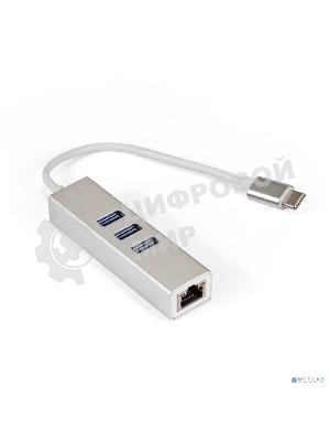 Кабель-адаптер ExeGate EXE-77C-45 (USB3.0 Type-C --> 3xUSB3.0 + 1xRJ45 UTP 1000Mbps RLT8153)
