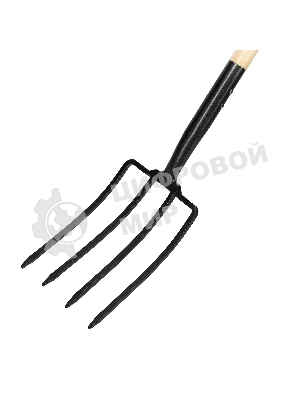 Вилы 4-рогие Palisad огородные, кованые, 195х295х1165 мм, деревянный лакированный черенок