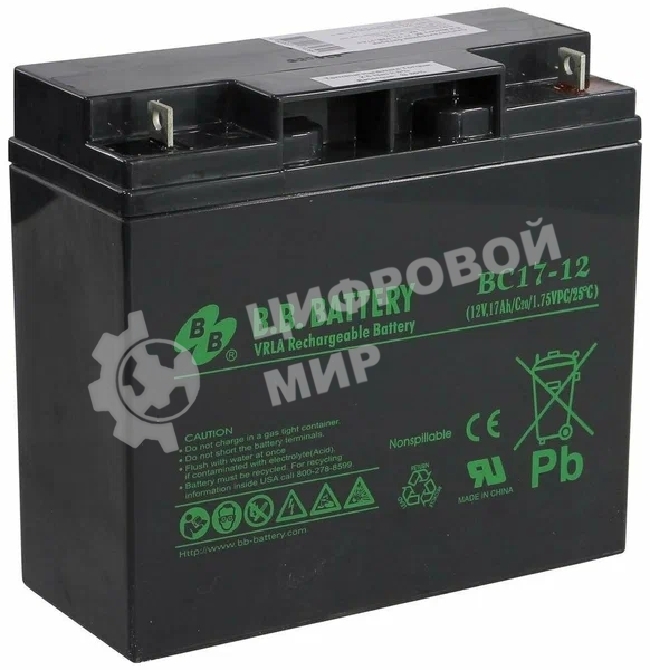 Батарея для ИБП B.B. Battery BC 17-12 (12V 17Ah)