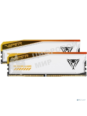Оперативная память Patriot Viper Elite 5 TUF Gaming, DDR5, 48GB (2x24 GB), 6000 MHz, CL36, DIMM, радиатор, RGB, белый