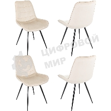 Стул для дома Бюрократ CH-K2_4 комплект 4 шт бежевый Holland 06 металл черный на ножках