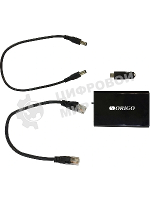 PoE-сплиттер ORIGO OPE301GS/A1A 802.3af/at, 1x1000Base-T PoE In, 1x1000Base-T, выход: 5/9/12В DC