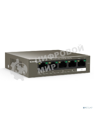 Коммутатор 5PORT 1000M 4POE Tenda TEG1105P-4-63W