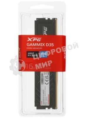 Оперативная память XPG Gaммix D35, DDR4, 16GB (1x16GB), 3200MHz, CL16, DIMM, с радиатором, черный