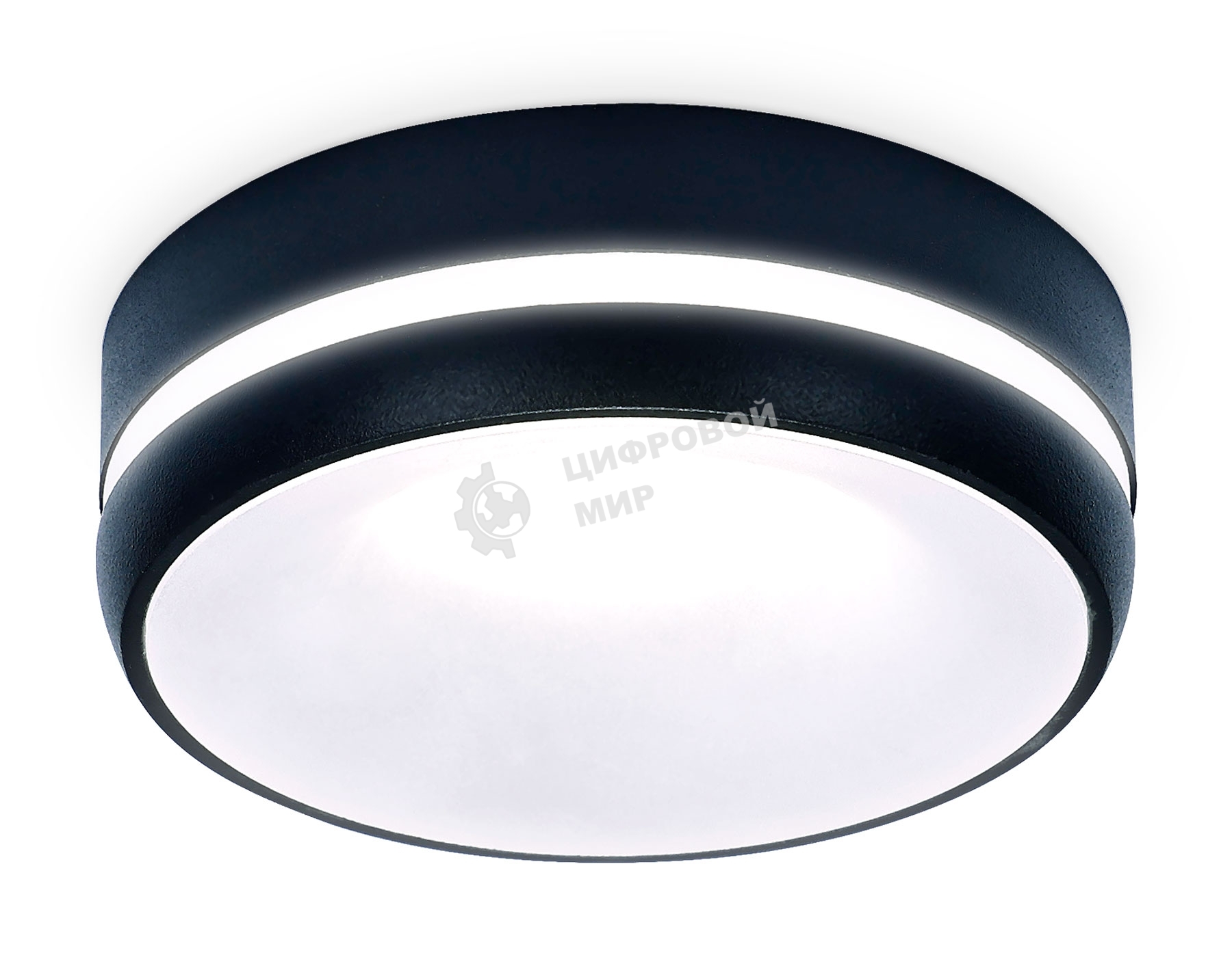 Светильник Ambrella light TN3335 SBK/FR черный песок/белый матовый GU5.3 D96*46