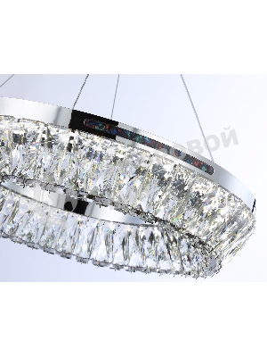 Светильник Ambrella light TR5022 CH/CL хром/прозрачный 3000K/4200K/6400K 47W D500*540 (Без ПДУ)