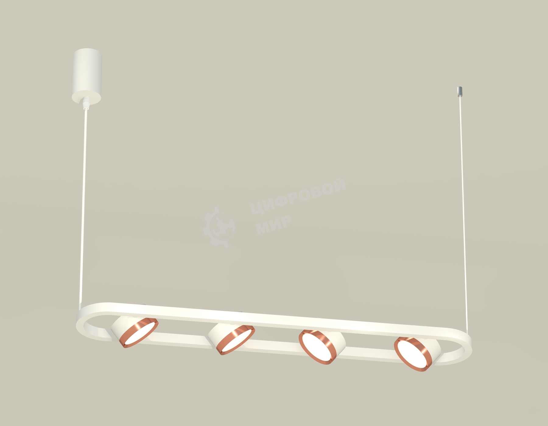 Светильник Ambrella light XB9163103/4 SWH/PPG белый песок/золото розовое полированное GX53 (C9163, N8126)