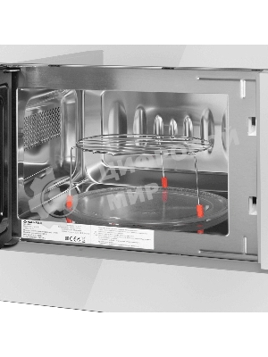 Встраиваемая микроволновая печь Maunfeld JBMO820GW01 белый, 20 л, 700 Вт, переключатели - кнопки, поворотный механизм