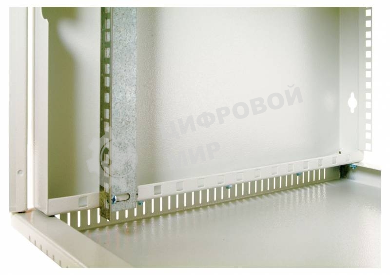 Шкаф настенный ЦМО ШРН-Э-9.500 9U 600x520 мм пер. дв. стекл несъемные бок. пан. серый