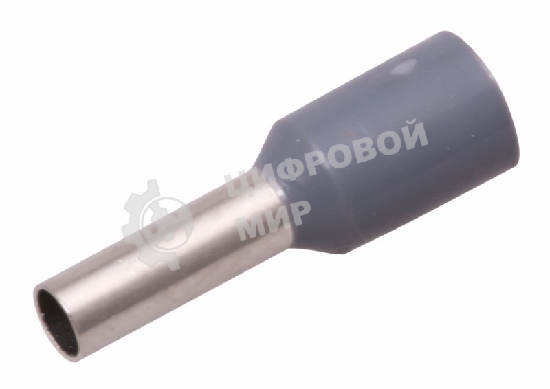 Наконечник штыревой втулочный изолированный Rexant F-18 мм 4 мм² (НШВи 4.0-18) серый