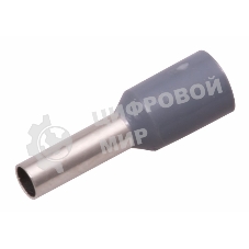 Наконечник штыревой втулочный изолированный Rexant F-18 мм 4 мм² (НШВи 4.0-18) серый