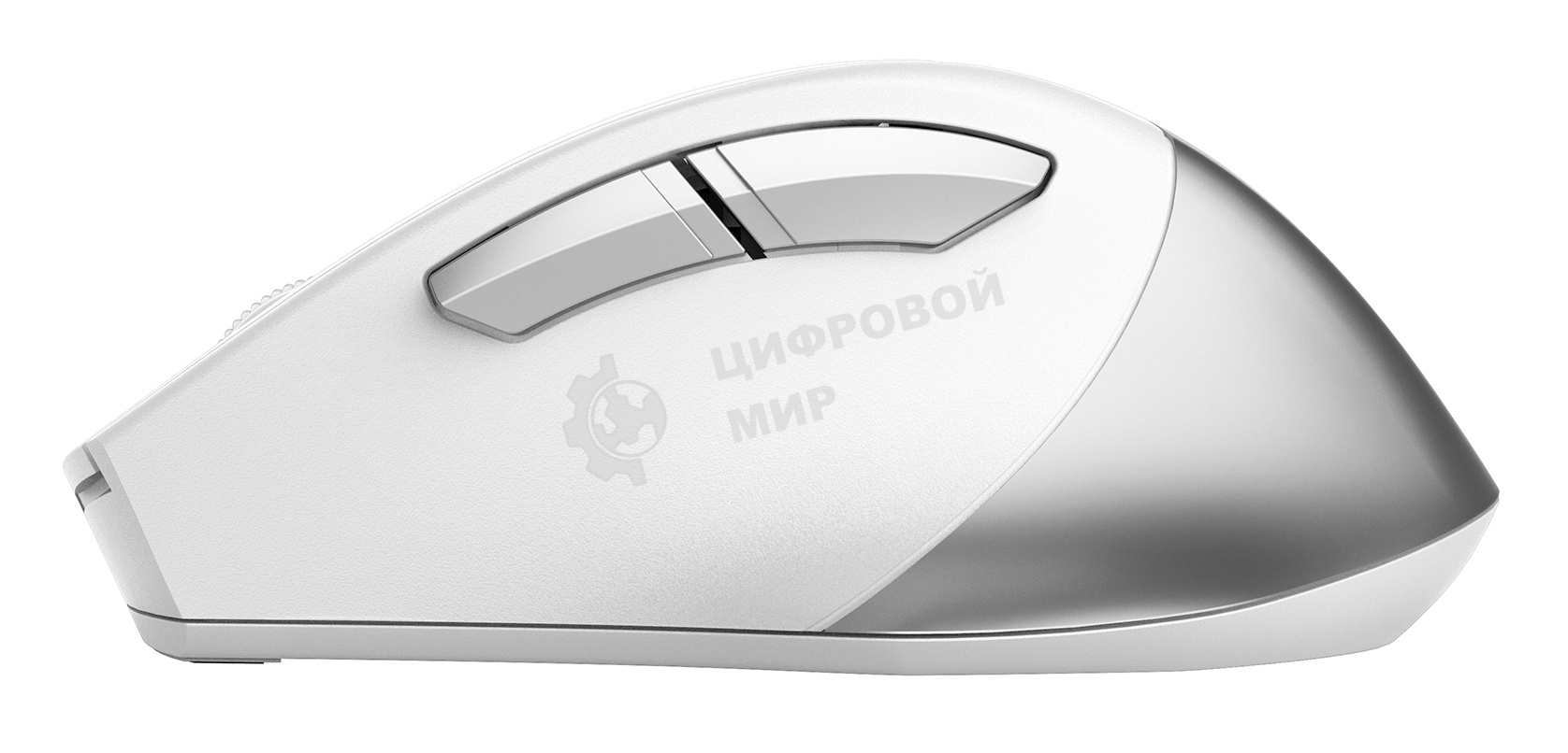 Мышь беспроводная A4Tech Fstyler FG35 серебристый/белый, 2000 dpi, радиоканал, USB, кнопки - 6