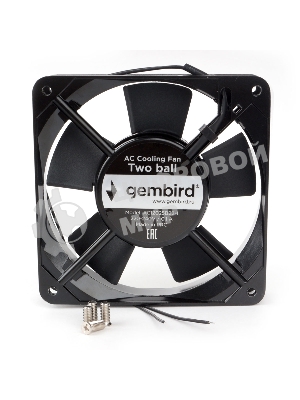 Вентилятор для корпуса Gembird черный, 120 мм, 2100 об/мин, 37.5 дБ, 2 pin