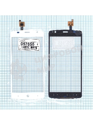 Сенсорное стекло (тачскрин) для ZTE Blade L5 Plus, белое
