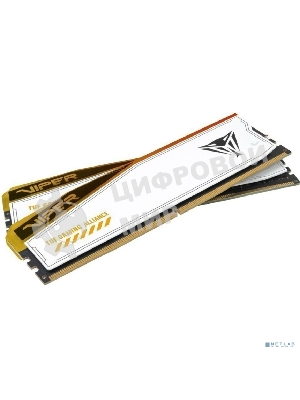 Оперативная память Patriot Viper Elite 5 TUF Gaming, DDR5, 48GB (2x24 GB), 6000 MHz, CL36, DIMM, радиатор, RGB, белый