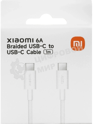 Кабель Xiaomi 6A Braided USB-C to USB-C Cable (1m) (BHR087KGL)