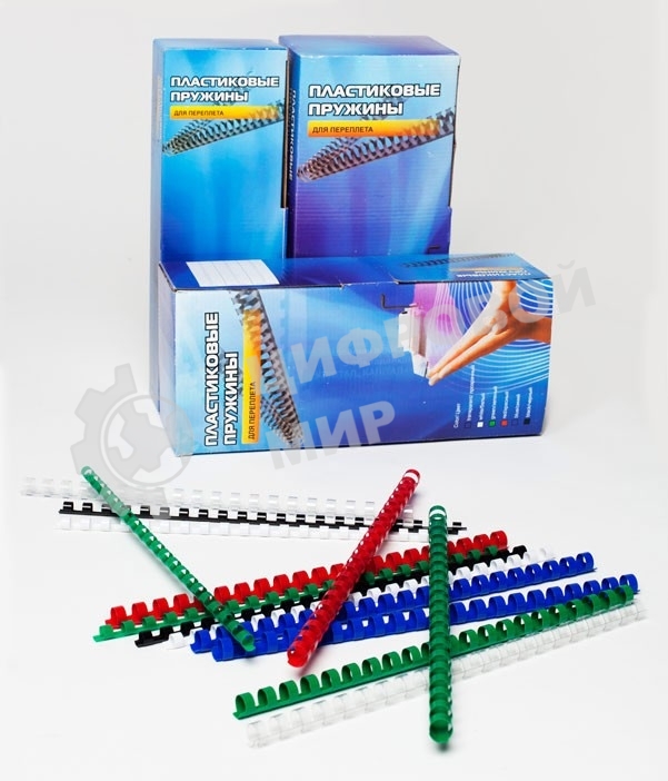 Пружины для переплета пластиковые Office Kit d=10 мм 51-70 лист A4 белый (100 шт) BP2021