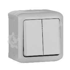 Legrand Legrand 782331 Переключатель двухклавишный IP44 (Серый)