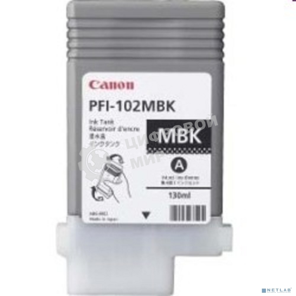 Картридж струйный Canon PFI-102MBk (0894B001) матовый черный, 130 мл., для iPF500/600/700