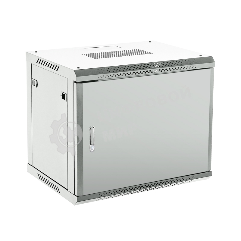 Шкаф коммутационный Rexant настенный 18U 600x600 мм пер. дв. металл серый