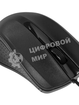 Мышь проводная Oklick 225M черный, 1200 dpi, USB, кнопки - 3
