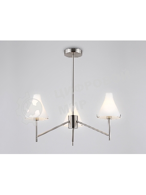 Люстра Ambrella light LH57121/3 SN/FR никель/белый матовый E14/3 max 40W D650*590