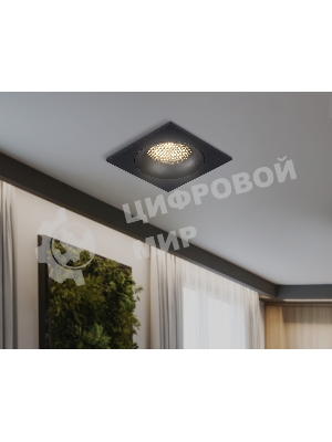 Светильник встраиваемый Ambrella light TN102729 BK черный GU5.3 92*92*23